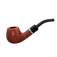 #42 Bent Apple Smooth Orange Tobacco Smoking Pipe from Golden Pipe (Poland)