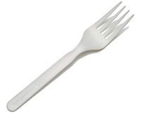 100% Compostable Forks - 7 in Bio-Degradable 50 count - Eco Friendly Durable and Heat Resistant Disposable Utensils (White Fork)