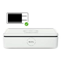 Kartice UV Phone Sterilizer, Aromatherapy Multifunctional Function Disinfector, Cell Phone Cleaner with Wireless Charging for All Phone Toothbrush Jewelry Makeup Watch (QC3.0 Adapter)