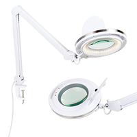 Brightech LightView PRO - LED Magnifying Glass Desk Lamp for Close Work - Bright, Lighted Magnifier for Reading, Crafts & Pro Tasks - Light Color Adjustable & Dimmable - 1.75x Magnification