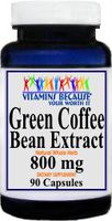 Pure 100% Natural Green Coffee Bean Extract 800 mg with 50% Chlorogenic Acid