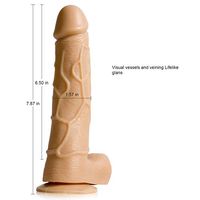 ENYI 7.87-inch Realistic Dilidó Super Soft Vibration, Remote 6-Speed Powerful Vibration Relaxing Massage Stick