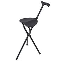 Tx Seniors Lightweight Folding Chair, Aluminum Alloy Three-Legged Stool, The Elderly Crutches, Walking Sticks, Chairs