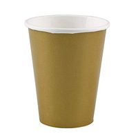 Gold Paper Cups | 9 oz. | Pack of 8 | Party Supply