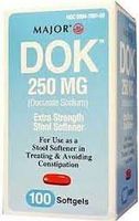 Major Dok 250mg 100ct Softgels *Compare to Colace Extra Strength*