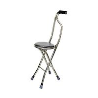 Folding Wicker Chair, Elderly Non-Slip Four-Legged Folding Seat Cane Walking Stick Cane Stool Chair