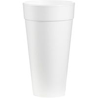 Dart 24J24 24 oz Tall Foam Cup, 24 Series Lids (Case of 500)