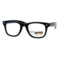 Multi Focus Progressive Reading Glasses 3 Powers in 1 Reader Square Horn Rim (black, 3)
