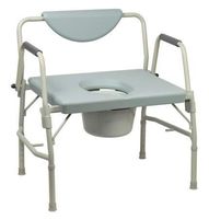 FG111351CA - Deluxe Bariatric Drop-Arm Commode, Assembled, Grey
