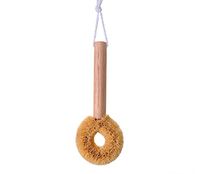 MXY Natural Coconut Palm Pot Brush with a Wooden Handle and Hang Rope Kitchen Pans Dishes Cleaning Brushes Dish Brush