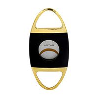 Lotus Jaws Serrated Cigar Cutter - Glossy Black & Polished Gold