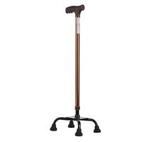 YULAN Crutches Bronze Walker Crutches Aluminum Retractable Old Man Four Feet Non-Slip Lightweight 64cm