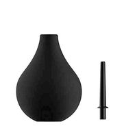 1 PCS 220 ML 7 OZ Black Enema Bulb Soft Safe Silicone Material Comfortable Intestinal Cleanser Professional Douches Vaginal Anally Washing Cleaning System