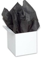 Cakesupplyshop Packaged Extra Large 24pack Satin Finish Deep Black Gift Wrap Tissue Paper