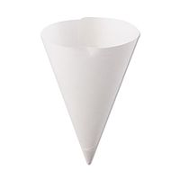 Konie Straight-Edge Paper Cone Cups, 7oz, White, 250/Bag