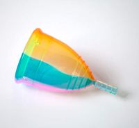 Yuuki Menstrual Cup - Rainbow Line Large Economic + Small Gift