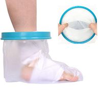Adult Shower Foot Cast Cover for Bath, Waterproof Bandage Protector Bath Watertight Protection to Broken Surgery Foot Ankle, Reusable & Lightweight (Short)