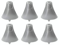 FCS Pack of 6 Click Sleeve for Siemens Signia Run Click-CIC/ITC (Closed-Extra Small).