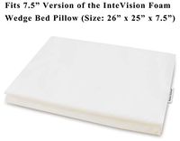 InteVision 400 Thread Count, 100% Egyptian Cotton Pillowcase. Designed to Fit The 7.5" Version of The Foam Wedge Bed Pillow (26" x 25" x 7.5")