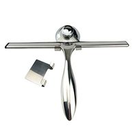 TOPBATHY Stainless Steel Shower Squeegee Bathroom Squeegee for Bathroom Kitchen Car Glass Mirror 3Pcs