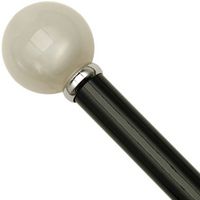 Ball Knob Cane High Gloss Black Shaft, Pearlized Handle  -Affordable Gift! Item #DHAR-9152600