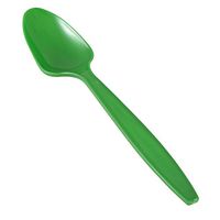 JAM PAPER Big Party Pack of Premium Plastic Spoons - Green - 100 Disposable Spoons/Box