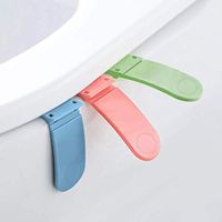 Xisheep Toilet Cover Lifter, Pack of 3 Toilet Cover Handle, Foldable Plastic Toilet Seat Grip, Bathroom Toilet Lid Sanitary Handle, Portable Toilet Lid Raise, Avoid Touching, Cleaner & Healthier