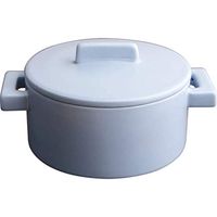 Bowl Matte Blue Noodle Bowl Large Double Ear Bowl Instant Noodle Bowl with Lid Ceramic Bowl Japanese Bowl Salad Bowl Soup Bowl Gift Household tableware, retro bowl