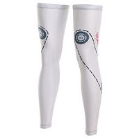 Xinzechen Compression Bicycle Leg Warmers Gear White Size XXL