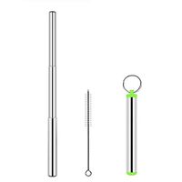FANZHOU Telescopic Stainless Steel Drinking Straws Reusable Straws with Travel Case and Cleaning Brush