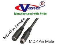 SuperEcable - 20859-25 Ft S Video Extension Cable, Mini Din 4 PIN Male S-Video Cable Cord for HDTV LCD Plasma DVD and DV (M - F)