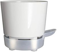 6 Inch Self-Watering + Aerating + High Drain Indoor & Outdoor UV Resistant Round Planter Pot Prevent Mold, Root Rot, Soil Fungus in House Plants (6 Inch / 1.6 Quart, New White w/Clear Reservoir Dish)