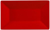 Yanco ME-212 Mexico Plate, Rectangular, 12" Length, 7.5" Width,  Melamine, Red Color with Black Speckled, Pack of 24