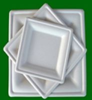 Go-Green Bagasse 6" Square Plates 500 ct.