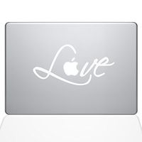 The Decal Guru 1780-MAC-13P-W Love's Signature Decal Vinyl Sticker, 13" MacBook Pro (2015 & Older), White