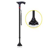 CW&T WW Smart Crutches Multifunction Radio Illumination Aluminum Alloy Elderly Walker
