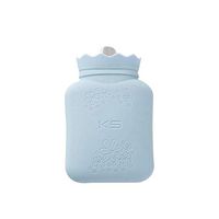 RUKAZA Heating Bottle Environmental Silicone Hot Water Bag with Knit Cover-Great for Pain Relief, Hot & Cold Therapy-Gift for Girls Babys, Christmas, Gift Exchange Pary (Blue, Short)