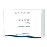 Dr. Westin Childs - Ultra Biotic X100 - Daily Potent Probiotic with 100 Billion CFU/Serving, 4 Strains, Non-GMO, Gluten-Free, Thyroid Friendly, 30 Capsules