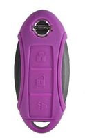 Silicone Key Fob Case Cover Fits Nissan 3 Button Remote Key Fob (Lt. Purple)