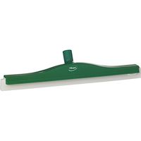 Vikan 77632 Foam Rubber Polypropylene Frame Fixed Head Swivel Neck Squeegee, 20", Green