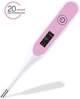Upgraded Digital Medical Thermometer,20S Instant Reading Waterproof Basal Thermometer Measurement, OralUnderarm Electronic LCD Body Thermometer for Child Adult Kids (Pink)