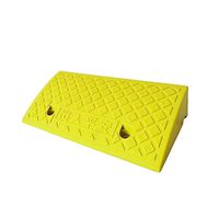 Non-Slip Plastic Pedal Pad, Pressure Resistance Car Uphill Pad, Fixed Grooved Curb Ramp 5-13cm (Color: Yellow, Size: 50 22 5cm) (Size : 502713CM)