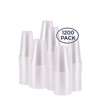 A World Of Deals SM07702 Plastic Cups, Bulk ,Translucent, 12 Packs of 100 (1,200/Case),7 oz.
