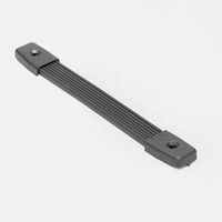Rubber Strap Handle - 10 1/4inch Length Including End Caps - Black-2pack