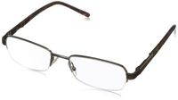 Sight Station Men's Carson Rectangular Reading Glasses,Satin Dark Brown,2