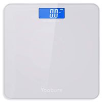 Weight Scale, Precision Digital Body Bathroom Scale with Step-On Technology, 6mm Tempered Glass Easy Read Backlit LCD Display, 400 Pounds