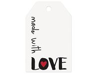 Made with Love Printed Gift Tags (50 Pack ) 2-1/4x3-1/2"