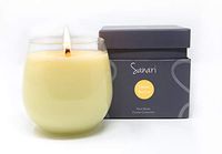 SANARI – Organic Aromatherapy Candles, Stemless Wine Glasses, Zen Candles, Fragrance Free, Non Toxic, Essential Oils, Non GMO Soy, Vegan & Made in The USA - Vanilla, Clove & Cinnamon, 8oz