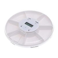 Artibetter Weekly Pill Organizer Large Electronic Pill Box Digital Vitamin Travel Container
