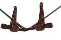 Soft Silicone Temple Tips for Eyeglasses. Comfortable Anti-slip Eyeglass Retainers (2 Pair, Brown)